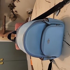 Light blue, small Coach backpack